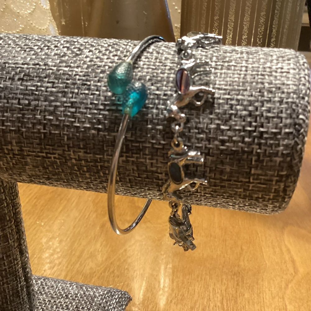 Set of Two Silvertone Bracelets - Picture 2 of 7